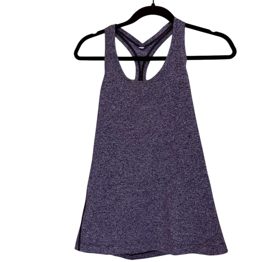 Lululemon Athletica Trapeze Heathered Gray Racerback Tank Top sz XS